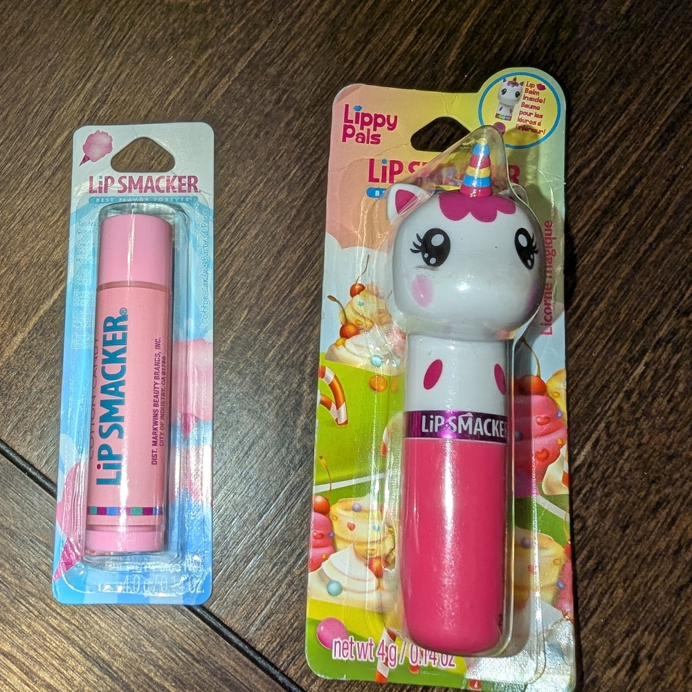 ♥️Lip Smackers Lip Lot Unicorn, Cotton Candy.Lot of 2